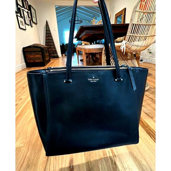 Kate Spade Kona Patterson Drive Black Leather Tote Bag - Picture 2 of 10